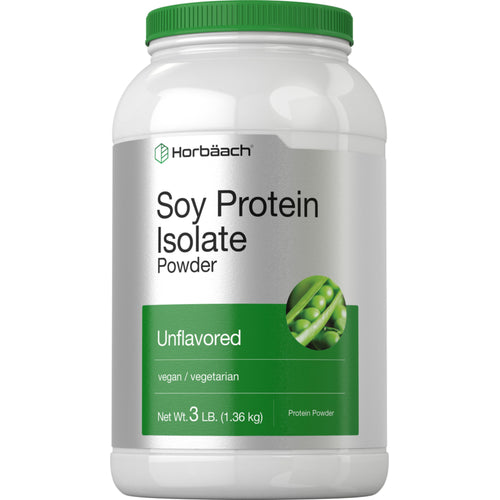 Soy Protein Isolate Powder Unflavored, 3 lb (1.362 kg) Bottle