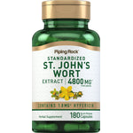 Standardized St. John's Wort Extract 4800 MG with 1.8 MG Hypericin in 180 quick-release capsules.