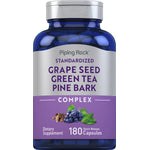 Dietary supplement featuring 180 quick release capsules with grapeseed, green tea, and pine bark complex.