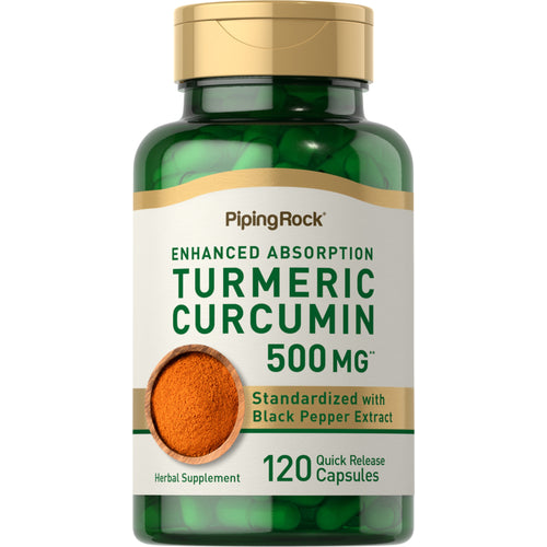 Standardized Turmeric Curcumin Complex, 500 mg, 120 Quick Release Capsules