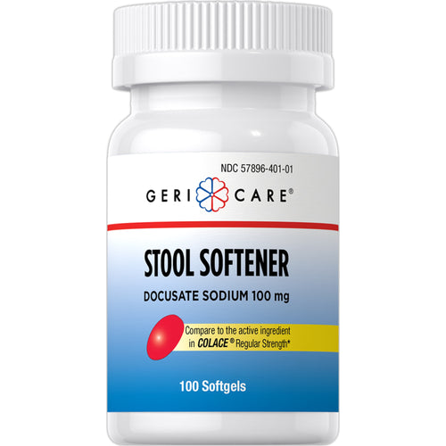Stool Softener Docusate Sodium 100 mg, Compare to Colace , 100 Softgels