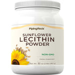 Sunflower Lecithin Powder, 32 oz (2 lbs, 907 g), NON-GMO, dietary supplement in packaging.