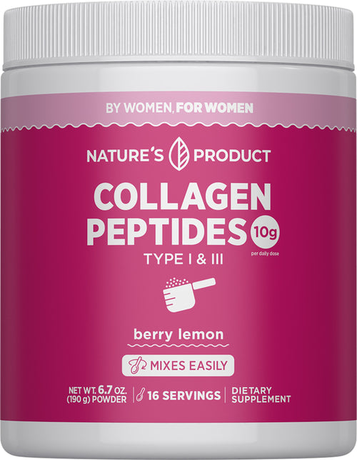 Super Collagen Peptides (Berry Lemon), 6.7 oz (190 g) Bottle