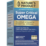 Super Critical OMEGA Ultimate Fish Oils, 2,400 mg Fish Oil, 1,900 mg Omega-3,6,7,9,11, with 60 fish gelatin softgels.