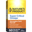 Super Critical Omega Norwegian Gold Fish Oil, 60 fish gelatin softgels in a bottle.