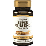 Super Ginseng Complex Plus Royal Jelly, 100 Quick Release Capsules available.