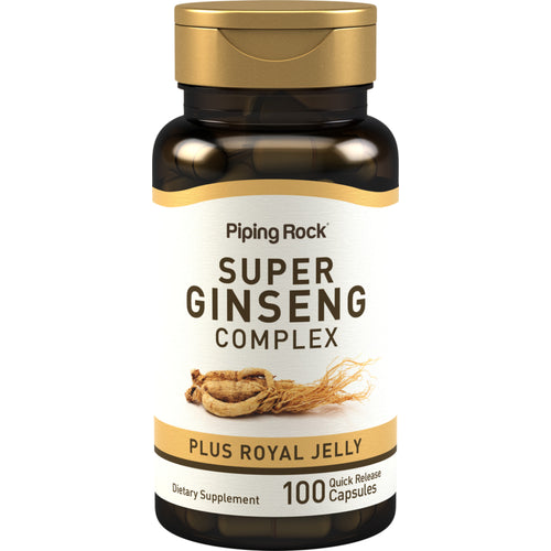 Super Ginseng Complex Plus Royal Jelly, 100 Quick Release Capsules