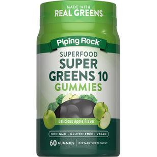 Super Greens 10 (Delicious Apple), 60 Gummies