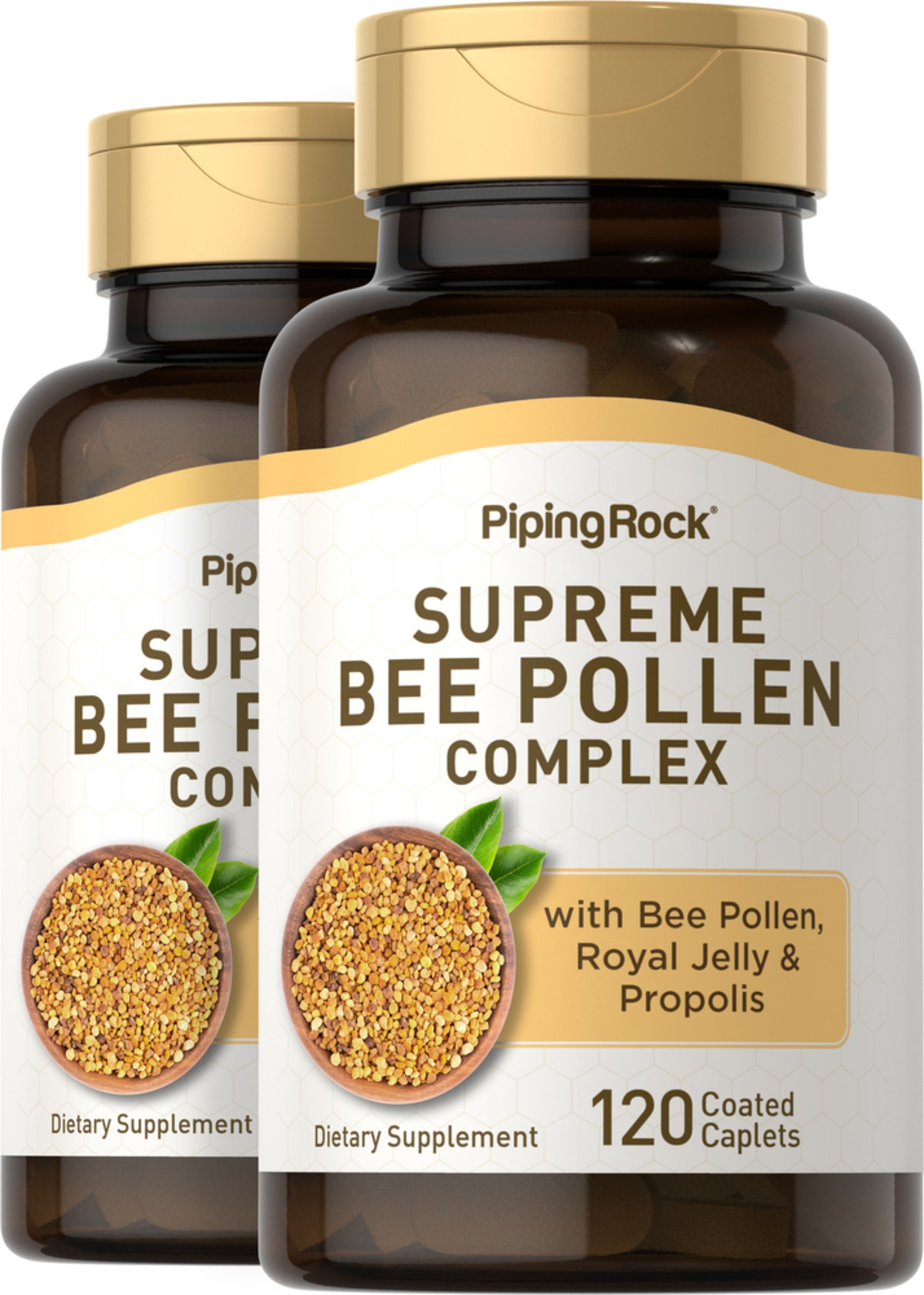 Supreme Bee Pollen Complex, 120 Coated Caplets, 2 Bottles