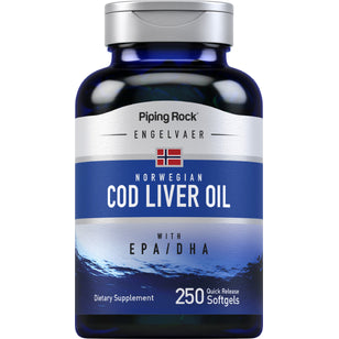 Supreme Engelvaer Norwegian Cod Liver Oil, 250 Quick Release Softgels