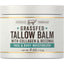 Grassfed Tallow Balm with Collagen and Beeswax, a 4 OZ (113 g) jar, for face and body moisturizing.