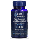 LIFE EXTENSION Tear Support with MaquiBright Maqui Berry Extract, 60 mg, 30 Vegetarian Capsules, Dietary Supplement.