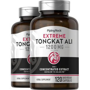 Tongkat Ali Longjack, 1200 mg (per serving), 120 Quick Release Capsules, 2  Bottles