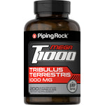 MEGA T1000 Tribulus Terrestris 1000 mg with 200 quick release capsules for dietary supplement use.