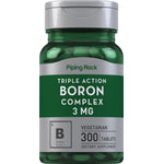 Triple Action Boron Complex, 3 mg, 300 vegetarian tablets, dietary supplement.