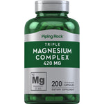 Triple Magnesium Complex 420 MG, 200 quick-release capsules, dietary supplement bottle.