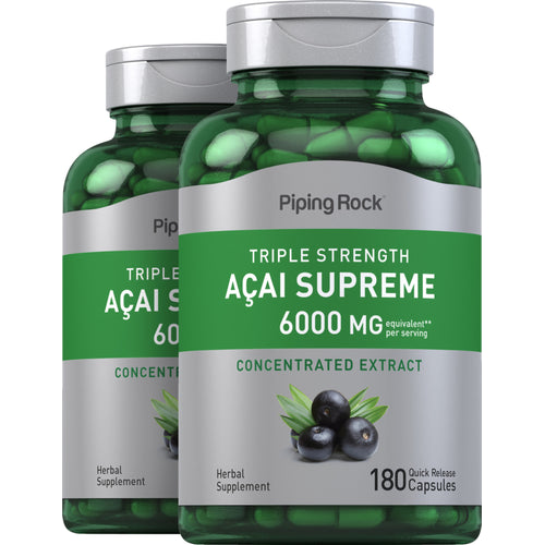 Triple Strength Acai Supreme, 6000 mg (per serving), 180 Quick Release Capsules, 2  Bottles