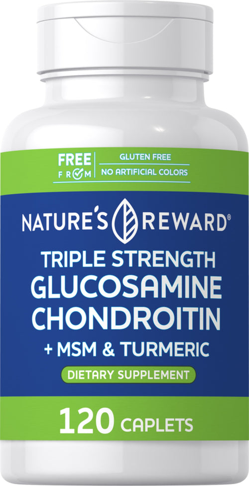 Triple Strength Glucosamine Chondroitin MSM Plus Turmeric, 120 Caplets