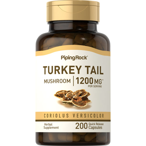 Turkey Tail Mushroom, 1200 mg (per serving), 200 Quick Release Capsules