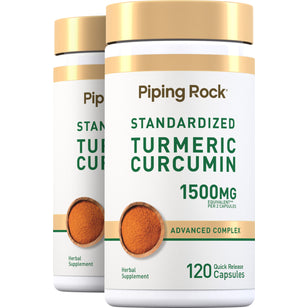 Turmeric Curcumin Standardized Advanced Complex, 120 Quick Release Capsules, 2  Bottles