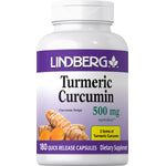 Turmeric Curcumin 500 mg equivalent with 180 quick-release capsules in the bottle, ideal for supporting wellness and health.