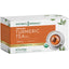 Organic Turmeric Tea with Ginger, 60 bags, 1500MG, caffeine free, USDA organic, net weight 3.17 oz (90 g).