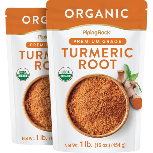 Turmeric Root Ground (Organic), 1 lb (454 g) Bags, 2  Bags