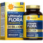 RenewLife Ultimate FLORA Extra Care Probiotic contains 30 Billion CFU, 12 Probiotic Strains, and 60 Delayed Release Vegan Capsules.