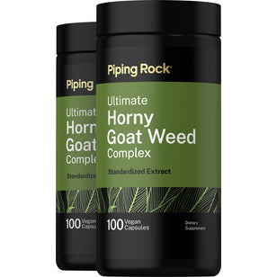 Ultimate Horny Goat Weed Complex, 100 Vegan Capsules, 2  Bottles