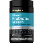 Ultimate Probiotic with 100 Billion CFU, 27 strains, prebiotics, 60 delayed-release vegan capsules.