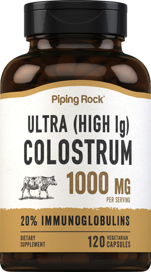 Ultra Colostrum (High IG), 1000 mg (per serving), 120 Vegetarian Capsules