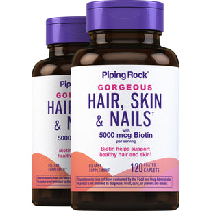 Ultra Hair, Skin & Nails, 120 Coated Caplets, 2  Bottles
