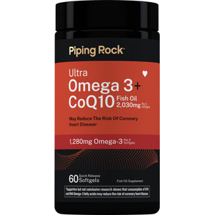 Ultra Omega 3 plus CoQ10 Fish Oil, 60 Quick Release Softgels