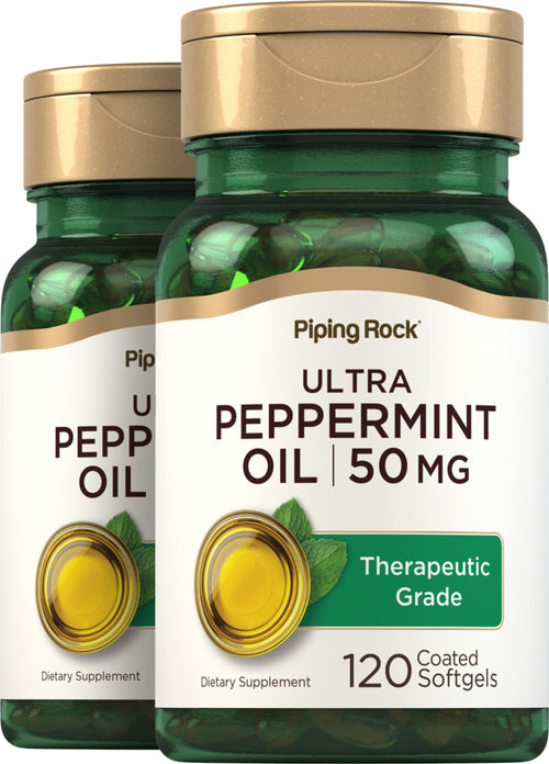 Ultra Peppermint Oil (Enteric Coated), 50 mg, 120 Coated Softgels, 2  Bottles
