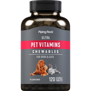 Ultra Pet Vitamins for Dogs & Cats, 120 Chewable Tablets