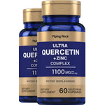 Ultra Quercetin Plus Zinc Complex, 1100 mg (per serving), 60 Vegetarian Capsules, 2  Bottles