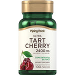 Ultra Tart Cherry 2400 mg Concentrated Extract Dietary Supplement with 100 Quick Release Capsules in bottle.