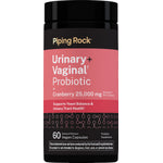 Urinary and Vaginal Probiotic with Cranberry 25,000 mg, 60 Delayed Release Vegan Capsules.