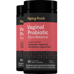 Vaginal Probiotic Flora Balance, featuring 60 delayed-release vegan capsules, includes 2 bottles.