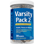 Lindberg Varsity Pack 2 Multi-Vitamin & Mineral Packets, 30 packets (210 pills total), dietary supplement.