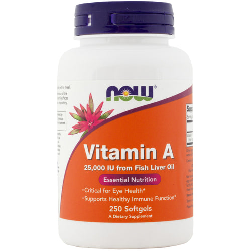 Vitamin A (Fish Oil), 25000 IU, 250 Softgels