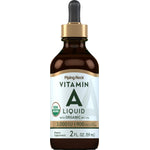 Vitamin A Liquid with Organic MCT Oil, USDA Organic, 3,000 IU (900 MCG) per serving, Vitamin Supplement, 2 fl. oz. (59 mL).