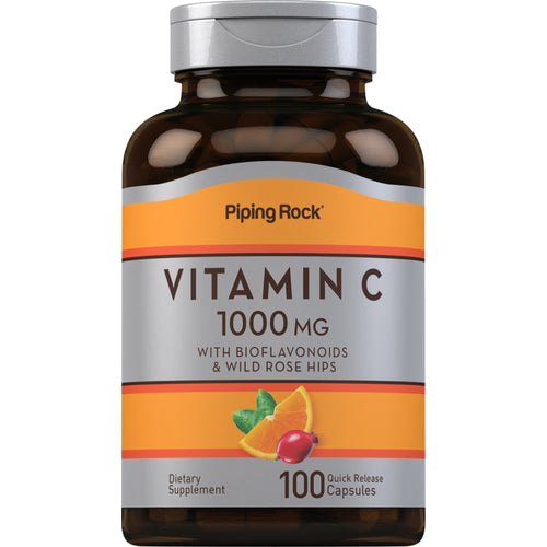 Vitamin C 1000 mg with Bioflavonoids & Rose Hips, 100 Quick Release Capsules