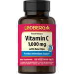Vitamin C 1000 mg with Rose Hips (Timed Release), 100 Vegetarian Tablets