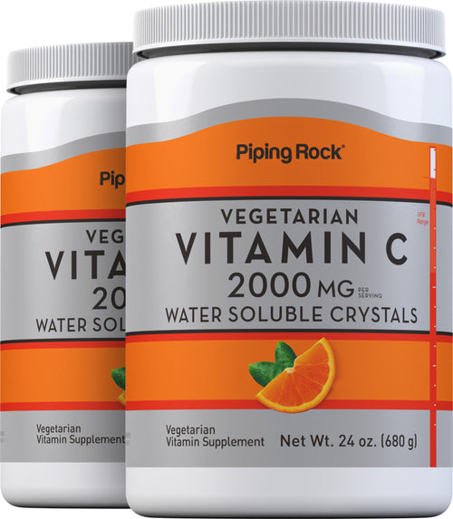 Vitamin C Powder, 2000 mg (per serving), 24 oz (680 g) Bottles, 2  Bottles