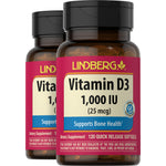 Vitamin D3, 1,000 IU, 120 Quick Release Softgels, 2 Bottles. Supports bone health. Verified gluten free product.