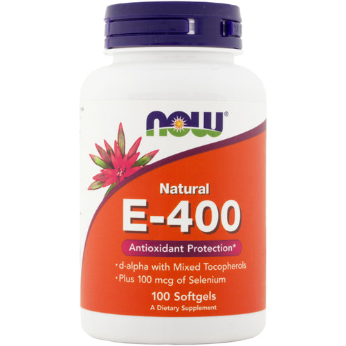 Vitamin E-400 (d-Alpha with Mixed Tocopherols) & Selenium, 100 Softgels