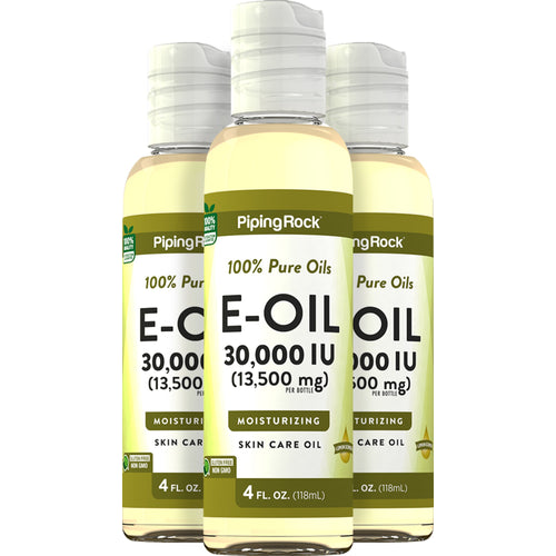 Vitamin E Skin Care Oil, 30,000 IU, 4 fl oz (118 mL) Bottle, 3  Bottles