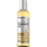Vitamin E Oil 100% Pure Oils 30,000 IU (13,500 MG), 4 fl. oz. (118 mL), lemon scented for moisturizing skin care.