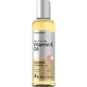 Vitamin E Skin Care Oil, 30,000 IU, 4 fl oz (118 mL) Bottle